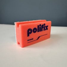 Губка для миття ванної Polifix, червона, м'який абразив, Ecolab