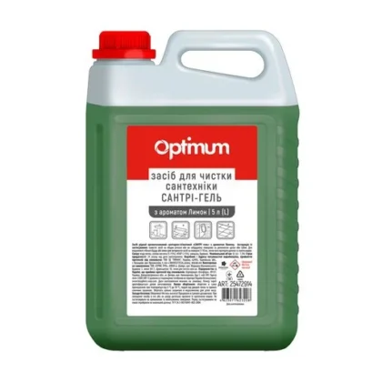 Засіб для миття та дезінфекції санвузла Сантрі гель, 5 л, Optimum