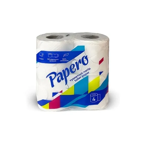 Папір туалетний двохшаровий 20м, 4шт, Papero