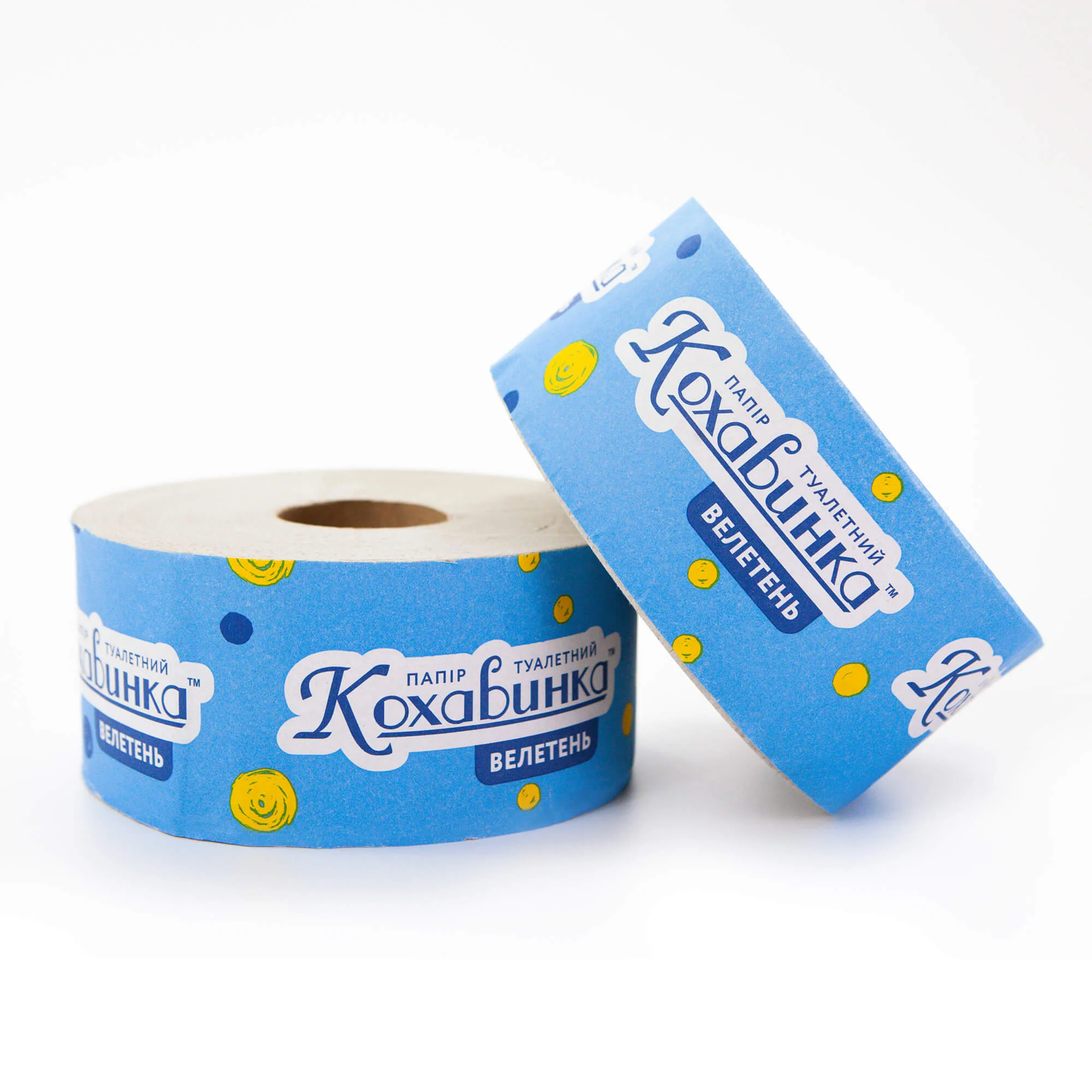 Папір туалетний одношаровий "Велетень", 125м, 8шт/уп, Кохавинка