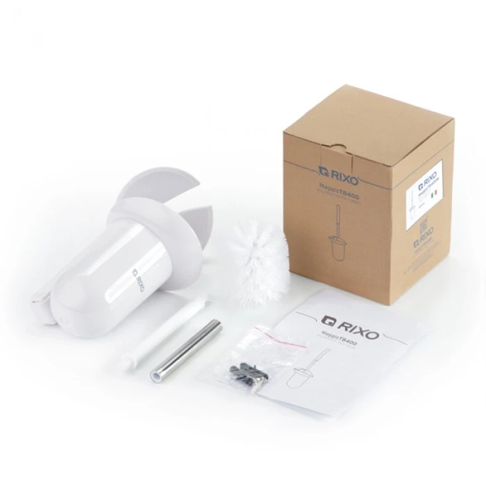 Настінна щітка для унітазу Maggio, білий 13,5 см, Rixo