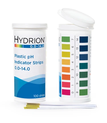 Тестові смужки для визначення рівня pH 0-14 Hydrion, 100 смужок, Micro Essential Lab