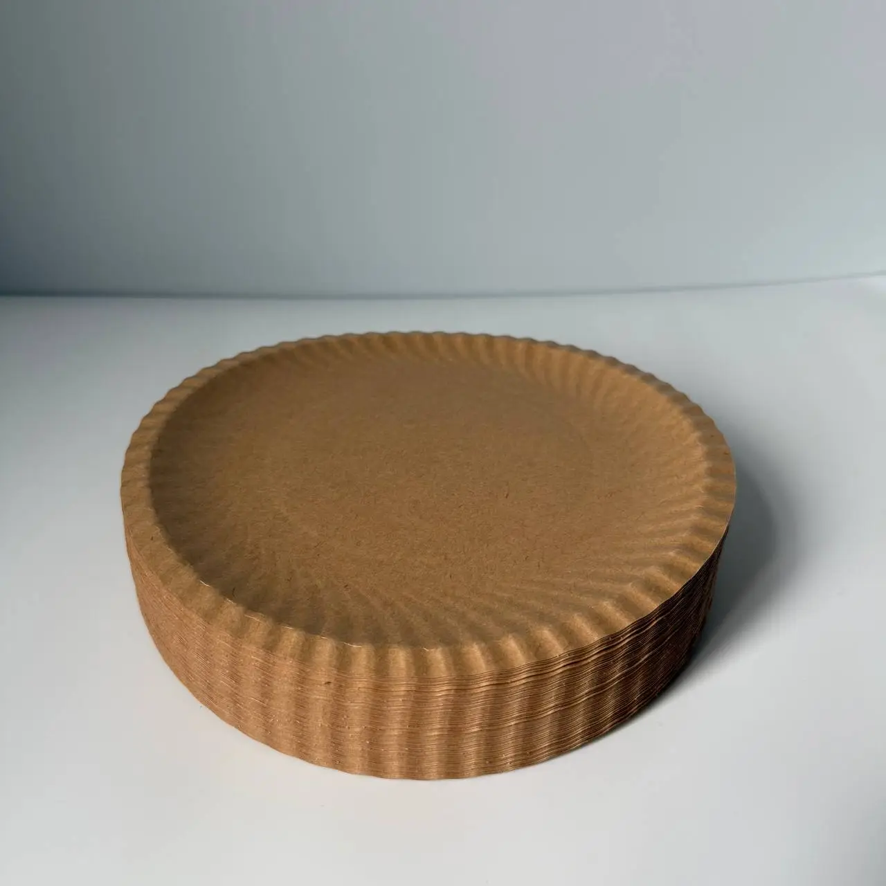 Тарілка паперова кругла, крафтова, 22,5 см, 100 шт., GET